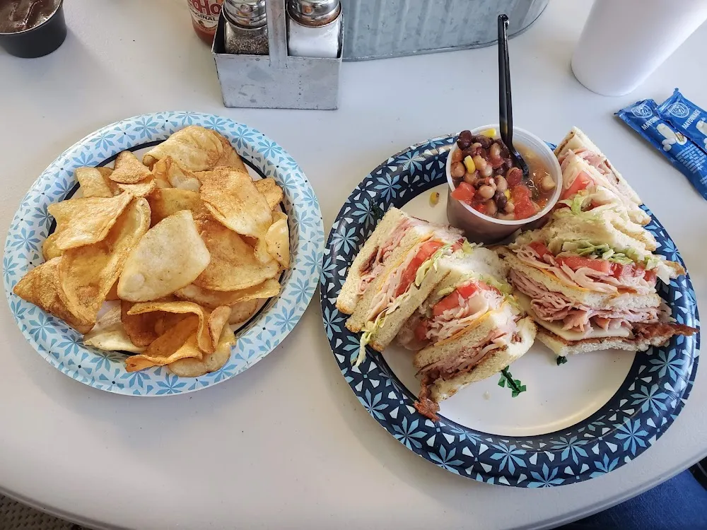 Club Sandwich Carolina Caviar and Homemade Chips